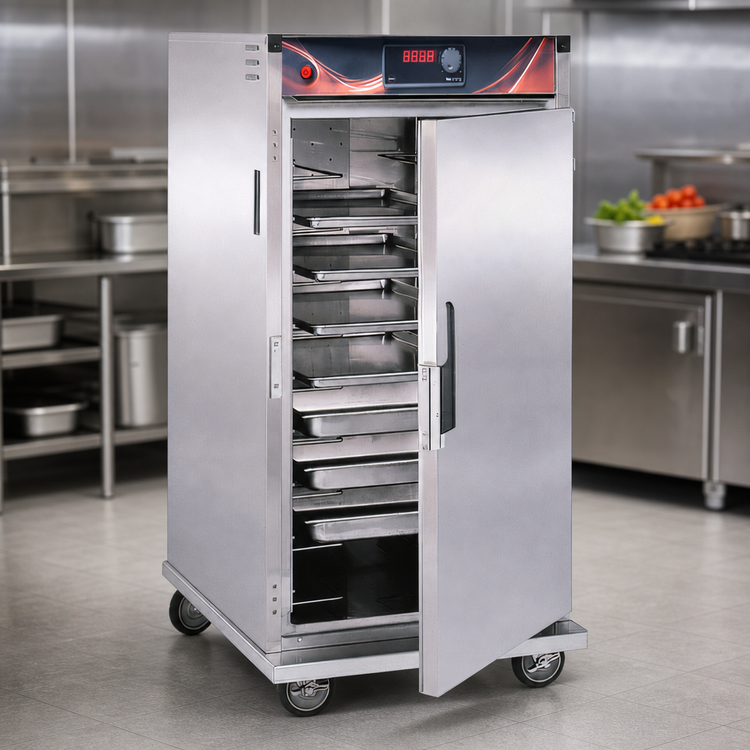Product image #4 for Cres Cor Intermediate-Height 3/4 Size Mobile Heated Holding Cabinet, 1 Section, 9 Pan Capacity