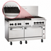 Thumbnail image #4 for Vulcan Endurance 60-Inch Natural Gas Commercial Gas Restaurant Range with 6 Open Burners, 24-Inch Charbroiler, Standard Oven and Convection Oven