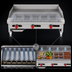 Thumbnail image #4 for American Range 72-Inch Countertop Manual Gas Griddle with 24-Inch Deep Smooth Steel Plate