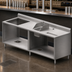 Thumbnail image #4 for BK Resources 96-Inch Underbar Soda Dispenser Cabinet with Hand Sink and Urn Trough