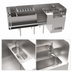 Thumbnail image #4 for Krowne Taffer Underbar Beverage Command Station with 10-Circuit Cold Plate, Hybrid Sink, and Speedrail - 70 Inch