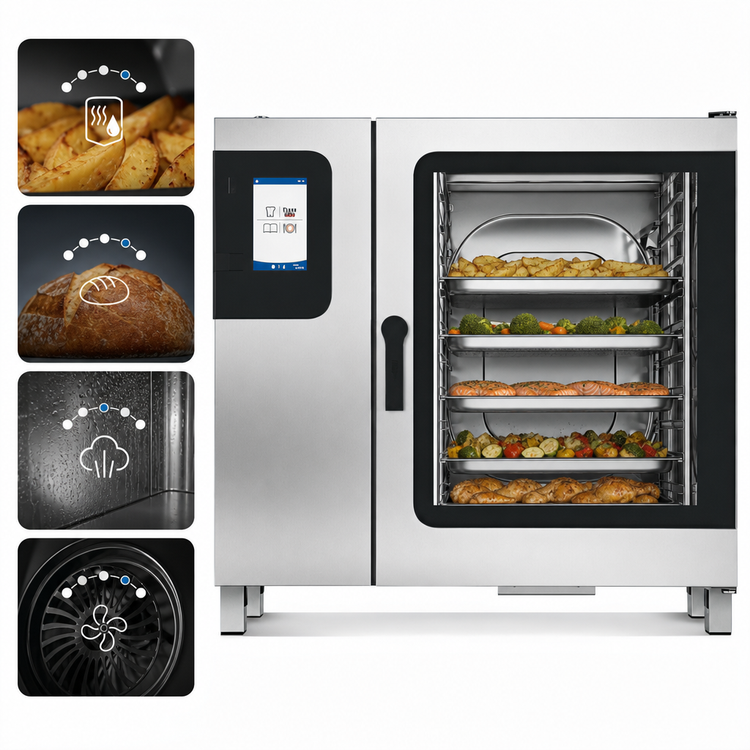 Product image #4 for Convotherm Maxx Pro C4eT 10.20ES-N Electric Boilerless Full-Size Combi Oven/Steamer with Disappearing Door (School Package)