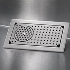Thumbnail image #4 for Eagle Group DIGRT-12 Drop-In Glass Rinser Trough, Type 300 Stainless Steel, 4-1/2-Inch Actuation Disk