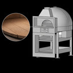 Thumbnail image #4 for Marra Forni Facade EF110G Enclosed Facade Gas-Fired Brick Pizza Oven with 43.25-Inch Round Deck and Programmable Touchscreen