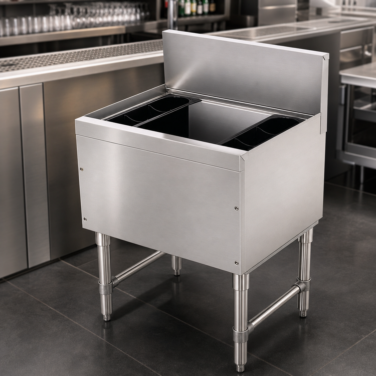 Product image #4 for Advance Tabco Prestige 48-Inch Stainless Steel Bar Ice Chest with 10-Circuit Cold Plate