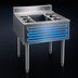 Thumbnail image #4 for Eagle Group 2200 Series 36-Inch Underbar Cocktail Unit with 12-Inch Insulated Ice Bin, 75 lb. Capacity and 7-Circuit Cold Plate