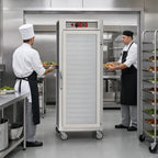 Thumbnail image #4 for Metro C5 C569-SFC-LPFS Mobile Pass-Through Heated Holding Cabinet, Combination Doors, 35 Full-Size Pan Capacity, 120V