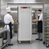 Thumbnail image #4 for Metro C5 6 Series Mobile Full-Height Pass-Through Heated Holding Cabinet with Combination Doors, 35 Full-Size 18