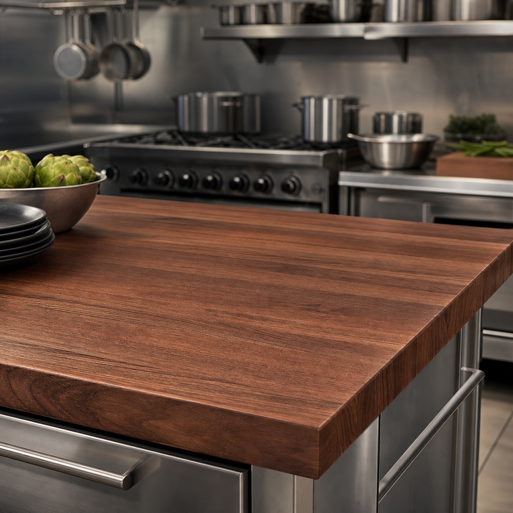 Product image #4 for Boos Block American Black Walnut Full-Length Edge Grain Kitchen Countertop, 48 x 42 x 1-1/2 Inch, Penetrating Oil Finish