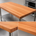 Thumbnail image #4 for John Boos Boos Block American Cherry Full-Length Edge Grain Kitchen Countertop, 84 x 38 x 3 Inches, Varnique Finish