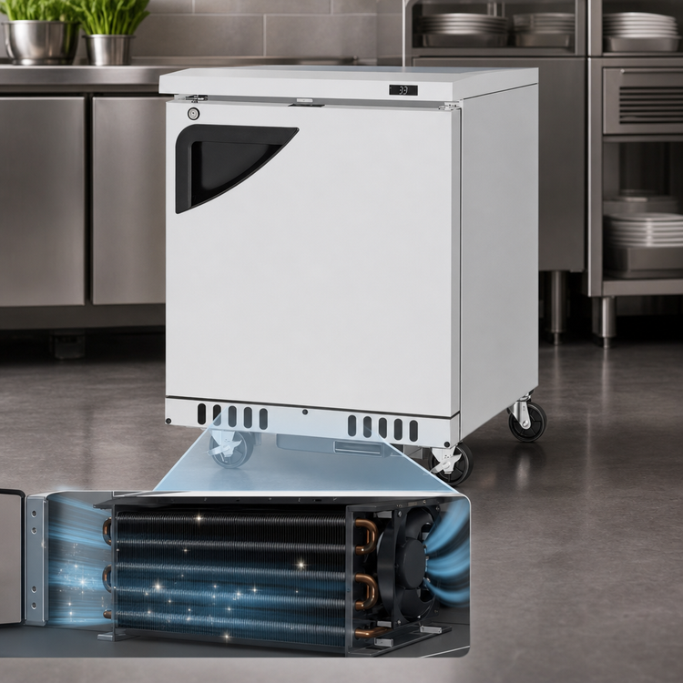 Product image #4 for Turbo Air Super Deluxe 27-1/2-Inch One-Section Undercounter Refrigerator, Solid Door, 6.5 Cu. Ft.