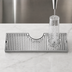 Thumbnail image #4 for Surface-Mount Stainless Steel Drip Tray Trough with Integral Glass Rinser and Metropolis T Draft Tower Cutout, 24 x 8.5 Inches