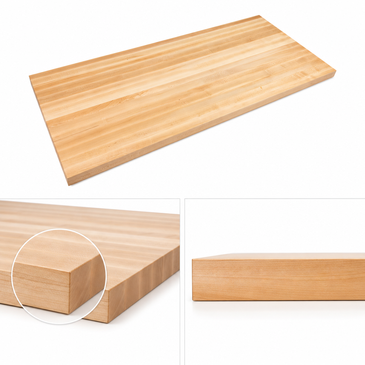 Product image #4 for John Boos Boos Block 108 Inch x 36 Inch Edge Grain Maple Kitchen Countertop with Varnique Finish