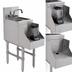Thumbnail image #4 for Advance Tabco Prestige Supreme Freestanding Stainless Steel Blender Station with Dump Sink and Recessed Blender Shelf