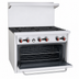 Thumbnail image #4 for BakeMax Restaurant Series 36-Inch Natural Gas Commercial Range with 6 Open Burners and Standard Oven