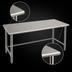 Thumbnail image #4 for Spec-Master 84-Inch x 48-Inch Stainless Steel Work Table with Open Base and Adjustable Bullet Feet