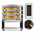 Thumbnail image #4 for PizzaMaster PM 733ED Triple Deck Modular Electric Pizza Oven with 42 x 28 Inch Baking Surface