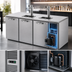 Thumbnail image #4 for 84-Inch Three-Section Refrigerated Draft Bar Cooler with Flat Top, Self-Contained