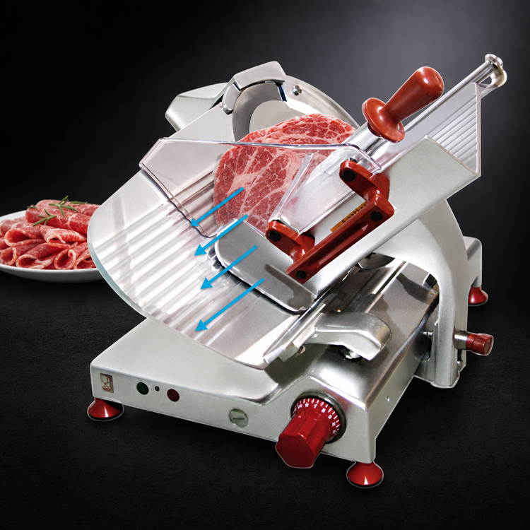 Product image #4 for Trento 13-Inch Gear-Driven Manual Gravity Feed Commercial Meat Slicer, 120V, 1/2 HP