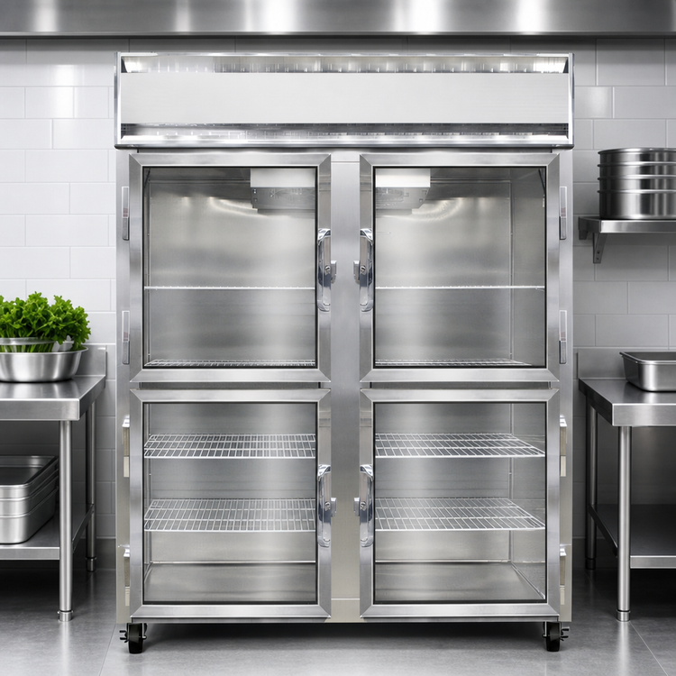 Product image #4 for Continental Refrigerator 2FENSAGDHD Extra-Wide 50 cu. ft. Two-Section Reach-In Freezer with Half-Height Glass Doors