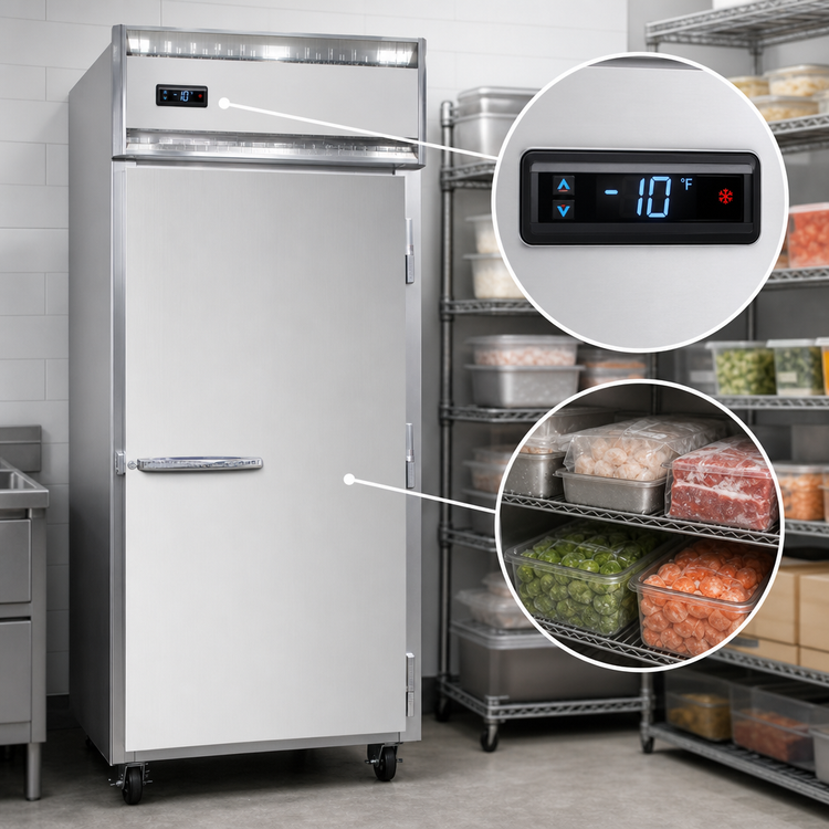 Product image #4 for Continental Refrigerator 1FXNSA One-Section Extra-Wide Reach-In Commercial Freezer with Full-Height Solid Door