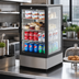 Thumbnail image #4 for Turbo Air Diamond Glass Pass-Through Countertop Refrigerated Display Case with 2 Hinged Glass Doors and 3 Shelves, 3.0 Cu. Ft.