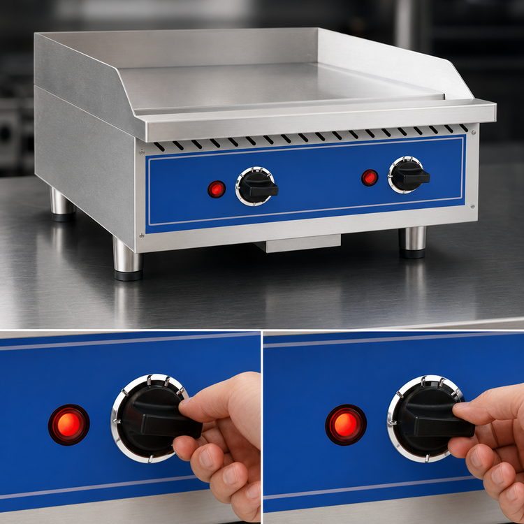 Product image #4 for Globe GEG24 24-Inch Electric Countertop Griddle with Thermostatic Controls and Stainless Steel Plate