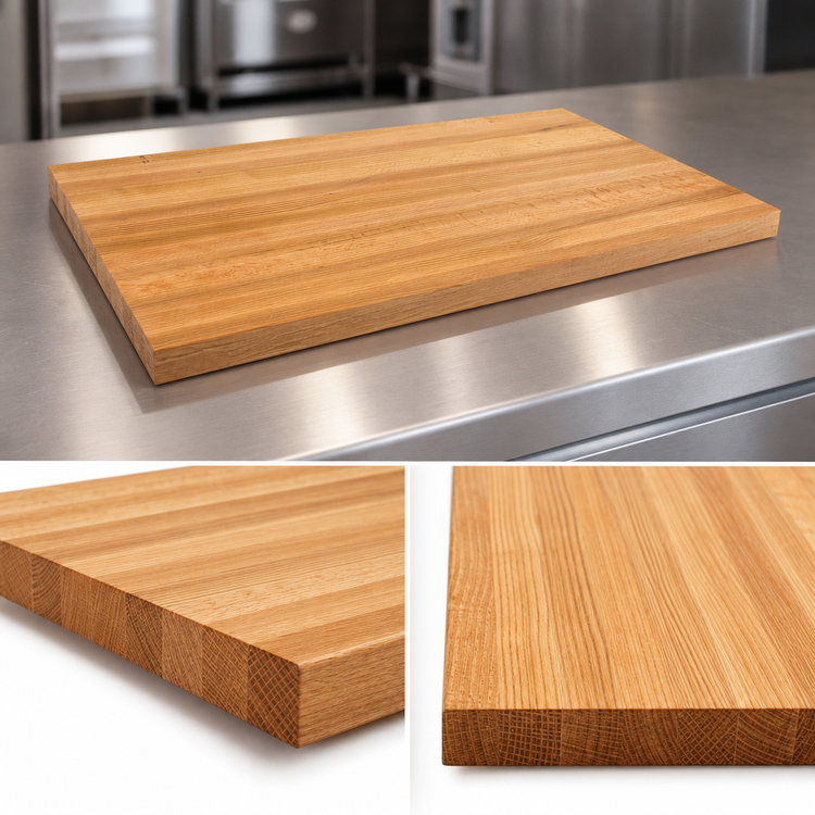 Product image #4 for John Boos Appalachian Red Oak Edge Grain Kitchen Countertop, 12 x 25 x 1-1/2 Inch, Varnique Finish