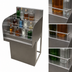 Thumbnail image #5 for BK Resources 36-Inch Freestanding 4-Step Underbar Stainless Steel Liquor Bottle Display