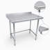 Thumbnail image #4 for BK Resources 84 Inch x 24 Inch Open Base Stainless Steel Work Table with 1-1/2 Inch Rear Riser