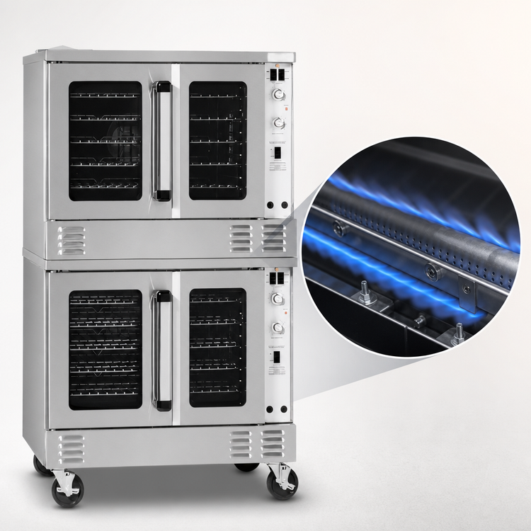 Product image #4 for Southbend Platinum Series Full-Size Double-Deck Gas Convection Oven with Independent Doors, Standard Controls, 90,000 BTU Per Deck