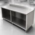 Thumbnail image #4 for Special Value Economy Stainless Steel Work Table with Open Front Cabinet Base and 5-Inch Backsplash, 120 Inches x 30 Inches