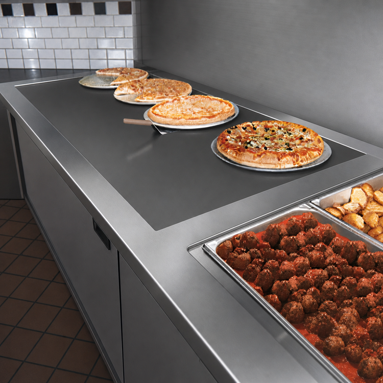 Product image #4 for Hatco Glo-Ray Built-In Heated Shelf with Flush Top, 49-1/2 x 25-1/2 Inch Surface, Hardcoat Aluminum