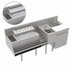 Thumbnail image #4 for Krowne Royal Series 70-Inch Stainless Steel Underbar Workstation with 24-Inch Ice Bin and 18-Inch Dump Sink