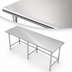 Thumbnail image #4 for Sapphire Manufacturing 108-Inch x 18-Inch Stainless Steel Open Base Underbar Work Table