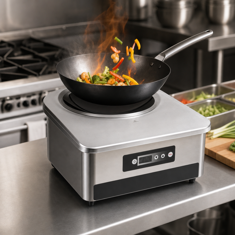 Product image #4 for Vollrath Countertop Induction Wok Range, Stainless Steel, 208-240V, 3.0-3.5 kW