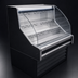 Thumbnail image #4 for Howard-McCray 35E Series 75-Inch Curved Glass Remote Open Merchandiser with LED Lighting, Black