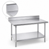 Thumbnail image #4 for Advance Tabco KMS-369 Stainless Steel Work Table with 5-Inch Backsplash and Adjustable Undershelf, 108 x 36 Inches