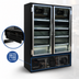 Thumbnail image #4 for Howard-McCray 48 Cu. Ft. Two-Section Black Bottom-Mount Glass Door Freezer Merchandiser