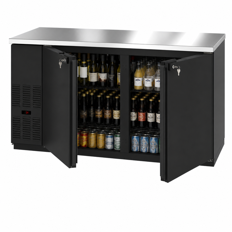 Product image #4 for Hoshizaki BB69 Two-Section Back Bar Cooler, 69-1/2 Inch Wide, Self-Contained Side-Mount Refrigeration
