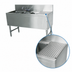 Thumbnail image #4 for Advance Tabco Prestige Supreme 3-Compartment Stainless Steel Underbar Sink Unit with Right Drainboard, 60 x 20 x 36 Inches