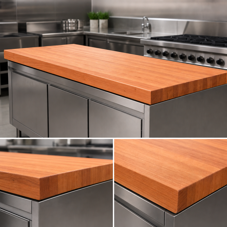 Product image #4 for Boos Block American Cherry Edge Grain Kitchen Countertop, 60 x 27 x 3 Inches, Oil Finish