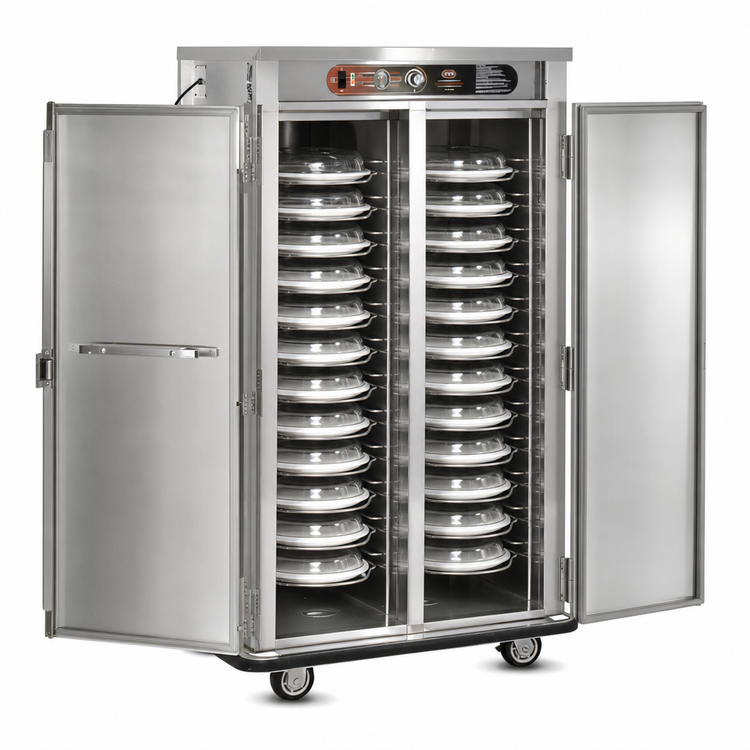 Product image #5 for FWE E-Series E-900-XL Electric Heated Banquet Transport & Serve Cabinet, Double Door, 90-108 Covered Plate Capacity