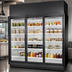 Thumbnail image #4 for True 3-Section Glass Door Refrigerated Merchandiser, Medium Temp, Self-Contained, Black Exterior/White Interior, 116.2 Cu. Ft.