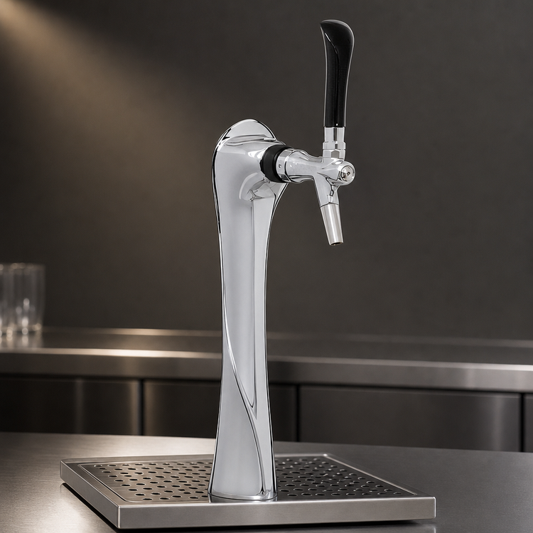 Product image #4 for Perlick Lucky Style Air-Cooled Direct Draw Beer Dispensing Kit, 1-Faucet, Polished Chrome, Field Installation Kit
