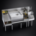 Thumbnail image #5 for Royal Series 60-Inch Underbar Ice Bin/Cocktail Station with 24-Inch Ice Bin, Blender Station, Liquor Display, and 10-Circuit Cold Plate