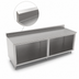 Thumbnail image #4 for John Boos 132-Inch W x 36-Inch D Stainless Steel Work Table with Open Front Cabinet Base and 5-Inch Backsplash
