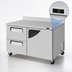 Thumbnail image #4 for Turbo Air Super Deluxe 2-Section Worktop Freezer with 1 Door and 2 Drawers, 48-1/4 Inch Wide, Rear-Mounted Self-Contained