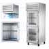 Thumbnail image #4 for True SPEC SERIES 1-Section Reach-In Refrigerator with 2 Glass Half Swing Doors, Stainless Steel Front, Aluminum Sides, and Top-Mounted Self-Contained R290 Refrigeration