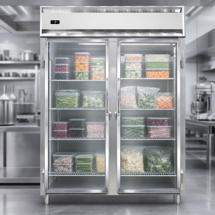 Product image #4 for Continental Refrigerator D2FENGD Designer Line Two-Section Wide Glass Door Reach-in Freezer